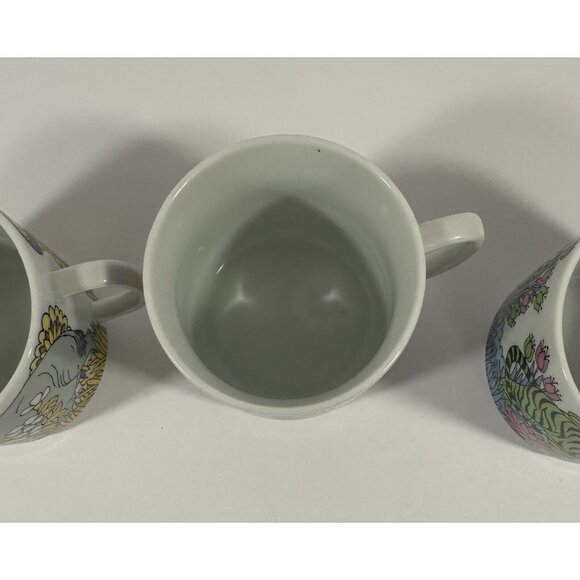 SI Japan Coffee Cup Mugs Tiger Lion Water Buffalo Animals Vintage Retro Drink - Picture 10 of 11